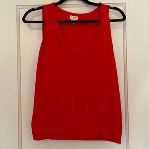 J. Crew red ruffle tank top